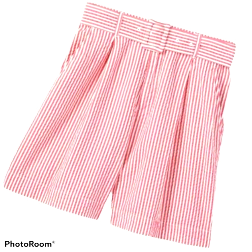 A New Day High Waist Seersucker Stripe Shorts